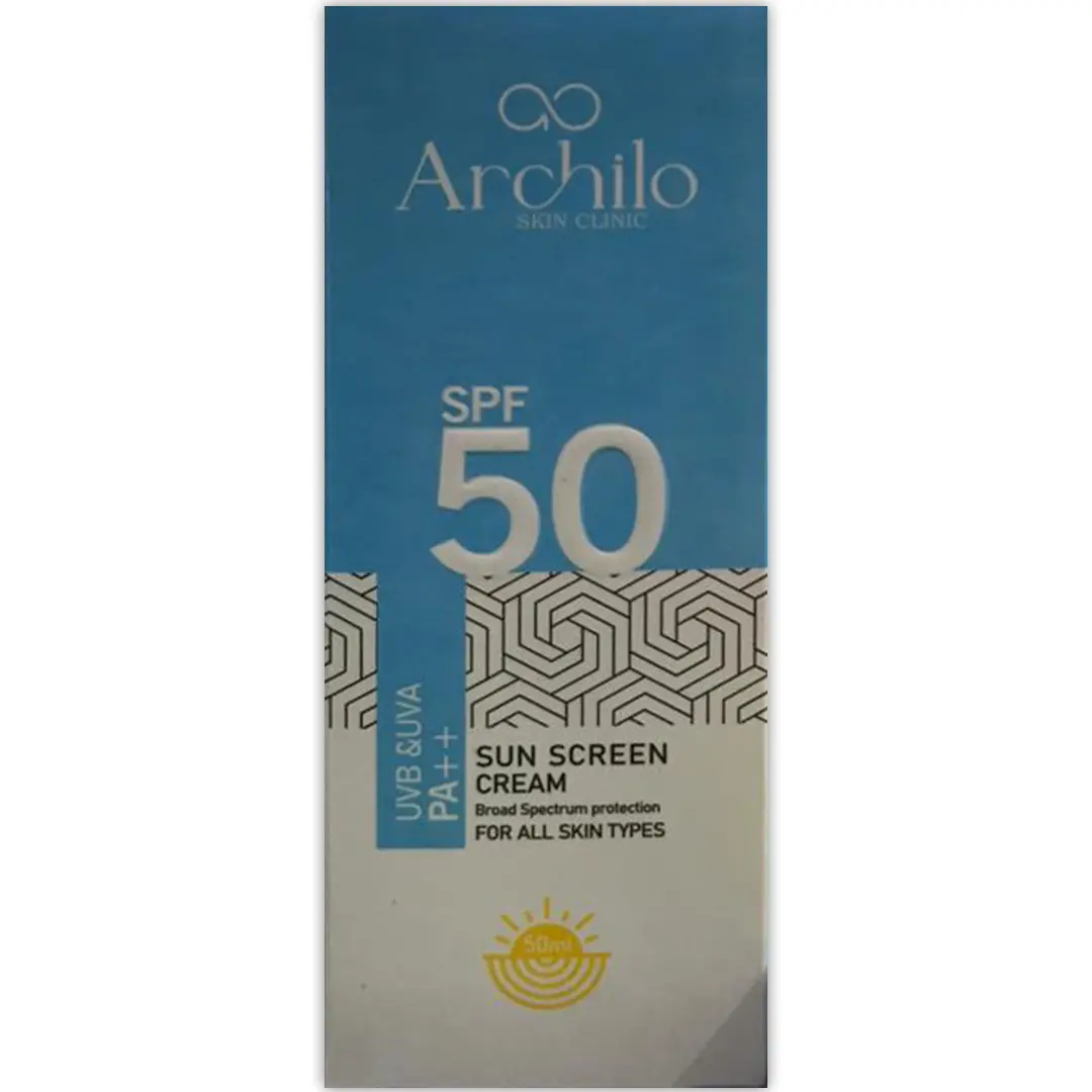 کرم ضد آفتاب SPF50 مناسب انواع پوست آرچیلو